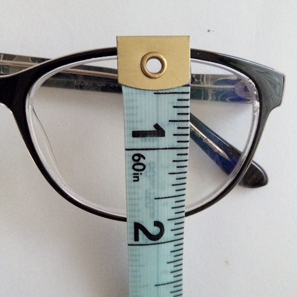 Clearly Standard Black Prescription Eyeglasses With Pattern On Handle Free Case - Picture 13 of 16